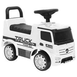 Camion à pédales Mercedes-Benz Blanc 