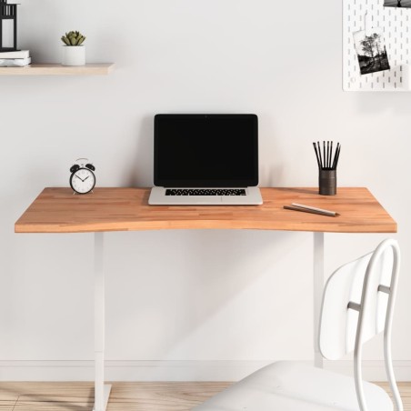 Dessus de bureau 110x(50-55)x2,5 cm bois massif de hêtre 