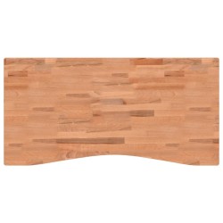 Dessus de bureau 110x(50-55)x2,5 cm bois massif de hêtre 