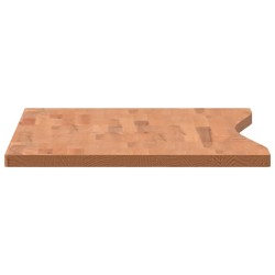 Dessus de bureau 110x(50-55)x2,5 cm bois massif de hêtre 