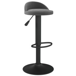 Tabouret de bar Gris foncé Velours 
