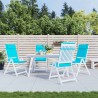 Coussins de chaise à dossier haut lot de 4 turquoise 