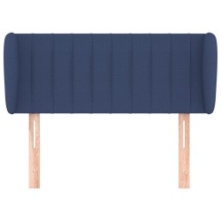 Tête de lit avec oreilles Bleu 93x23x78/88 cm Tissu 