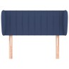 Tête de lit avec oreilles Bleu 93x23x78/88 cm Tissu 