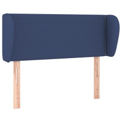 Tête de lit avec oreilles Bleu 103x23x78/88 cm Tissu 