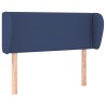 Tête de lit avec oreilles Bleu 103x23x78/88 cm Tissu 