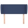 Tête de lit avec oreilles Bleu 103x23x78/88 cm Tissu 