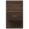 Table de chevet murale avec lumières LED chêne marron 