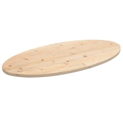 Dessus de table 100x50x2,5 cm bois de pin massif ovale 
