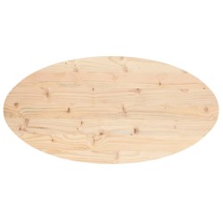 Dessus de table 100x50x2,5 cm bois de pin massif ovale 