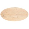 Dessus de table 100x50x2,5 cm bois de pin massif ovale 