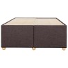 Cadre de lit sans matelas marron foncé 120x190 cm tissu 