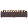 Cadre de lit sans matelas marron foncé 120x190 cm tissu 