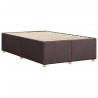 Cadre de lit sans matelas marron foncé 120x190 cm tissu 