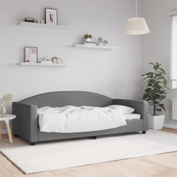 Lit de repos sans matelas gris foncé 90x190 cm tissu 