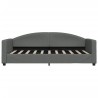 Lit de repos sans matelas gris foncé 90x190 cm tissu 