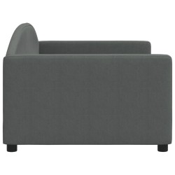 Lit de repos sans matelas gris foncé 90x190 cm tissu 