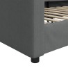 Lit de repos sans matelas gris foncé 90x190 cm tissu 