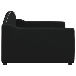 Lit de repos sans matelas noir 90x190 cm tissu 