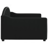 Lit de repos sans matelas noir 90x190 cm tissu 