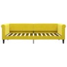 Lit de repos sans matelas jaune 90x200 cm velours 