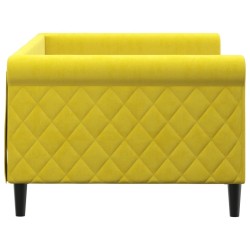 Lit de repos sans matelas jaune 90x200 cm velours 