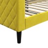 Lit de repos sans matelas jaune 90x200 cm velours 