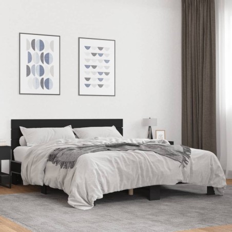 Cadre de lit sans matelas noir 160x200 cm 