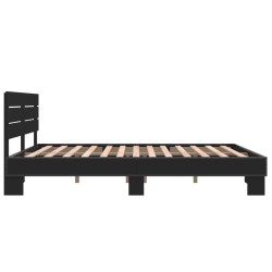 Cadre de lit sans matelas noir 160x200 cm 