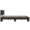 Cadre de lit sans matelas noir 160x200 cm 