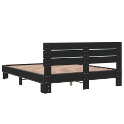 Cadre de lit sans matelas noir 160x200 cm 