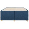 Cadre de lit sans matelas bleu 120x190 cm tissu 