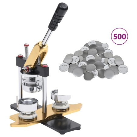 Machine à badges avec 500 pièces de bouton à épingle 37 mm 