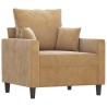 Fauteuil avec repose-pied Marron 60 cm Velours 