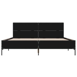 Cadre de lit sans matelas noir 135x190 cm 