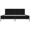 Cadre de lit sans matelas noir 135x190 cm 