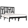 Cadre de lit sans matelas noir 120x190 cm bois massif 