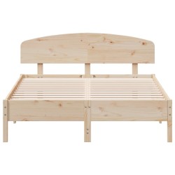 Cadre de lit sans matelas 120x200 cm bois de pin massif 