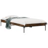 Cadre de lit sans matelas chêne fumé 100x200 cm 