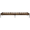 Cadre de lit sans matelas chêne fumé 100x200 cm 