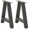 Pieds de table basse en forme de A 2 pièces Anthracite 50 x (42-43) cm Acier 