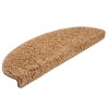 Tapis d'escalier 10 pcs 65x21x4 cm Beige 