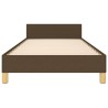 Cadre de lit sans matelas marron foncé 80x200 cm tissu 