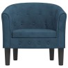 Chaise cabriolet bleu foncé velours 