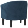 Chaise cabriolet bleu foncé velours 