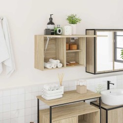 Armoire murale de bain chêne sonoma 60x25x40 cm bois ingénierie 