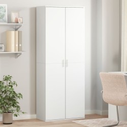 Buffet haut blanc 70x35x180 cm bois d'ingénierie 