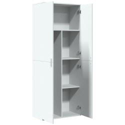 Buffet haut blanc 70x35x180 cm bois d'ingénierie 