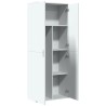 Buffet haut blanc 70x35x180 cm bois d'ingénierie 