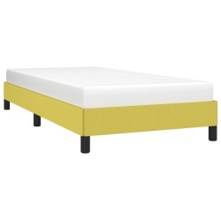 Cadre de lit sans matelas vert 100x200 cm tissu 